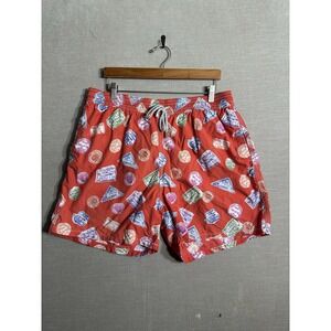 Vilebrequin Turtle Swimming Swim Shorts Trunks Mens 3XL XXXL Red Passport Travel